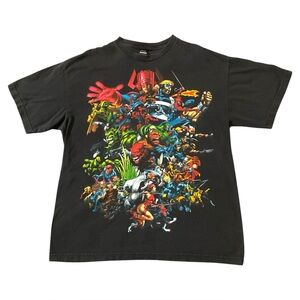 Men’s Vintage Marvel Graphic Black T-Shirt on Mad Engine label  Size XL
